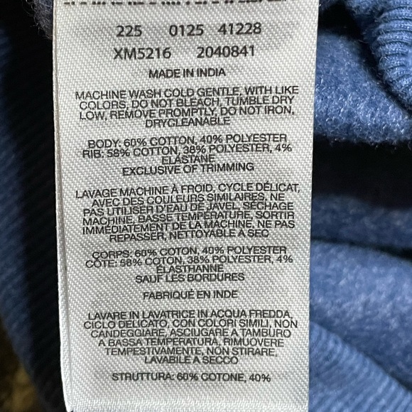 Men's Columbia Hart Mountain II Crewneck Pullover Blue Size: Small - Picture 9 of 10